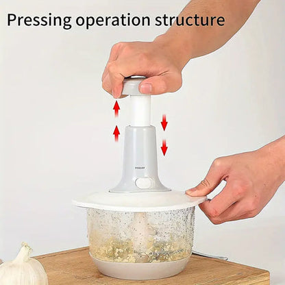 Multi-Functional Hand Press Manual Plastic Chopper 2L