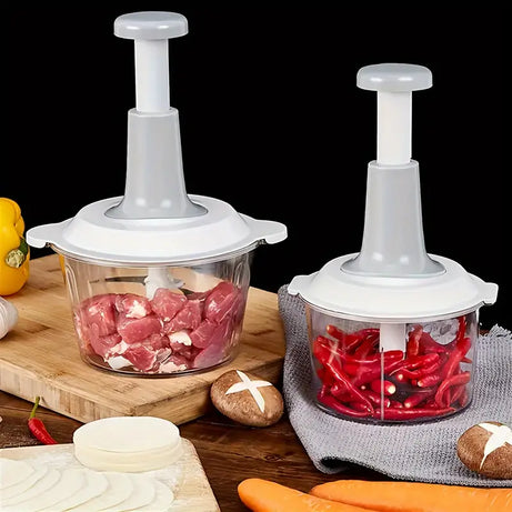 Multi-Functional Hand Press Manual Plastic Chopper 2L
